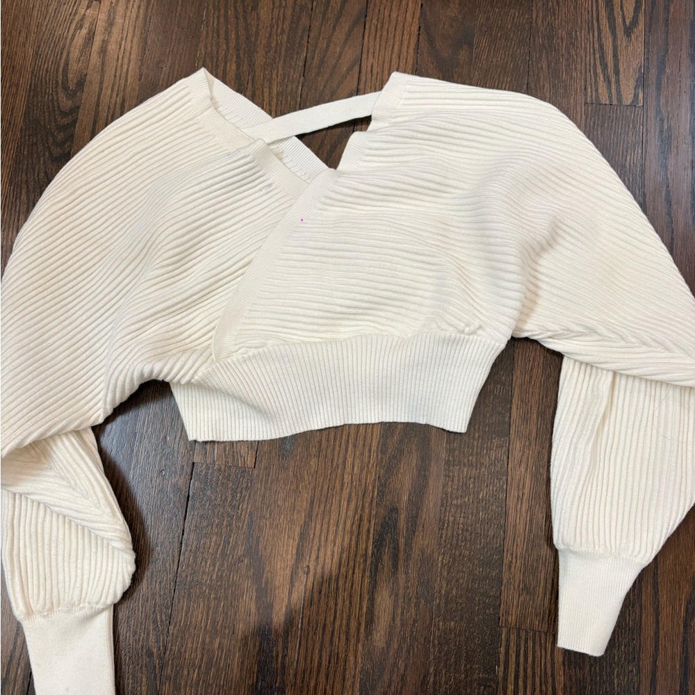 Ribbed Knit Cropped Sweater